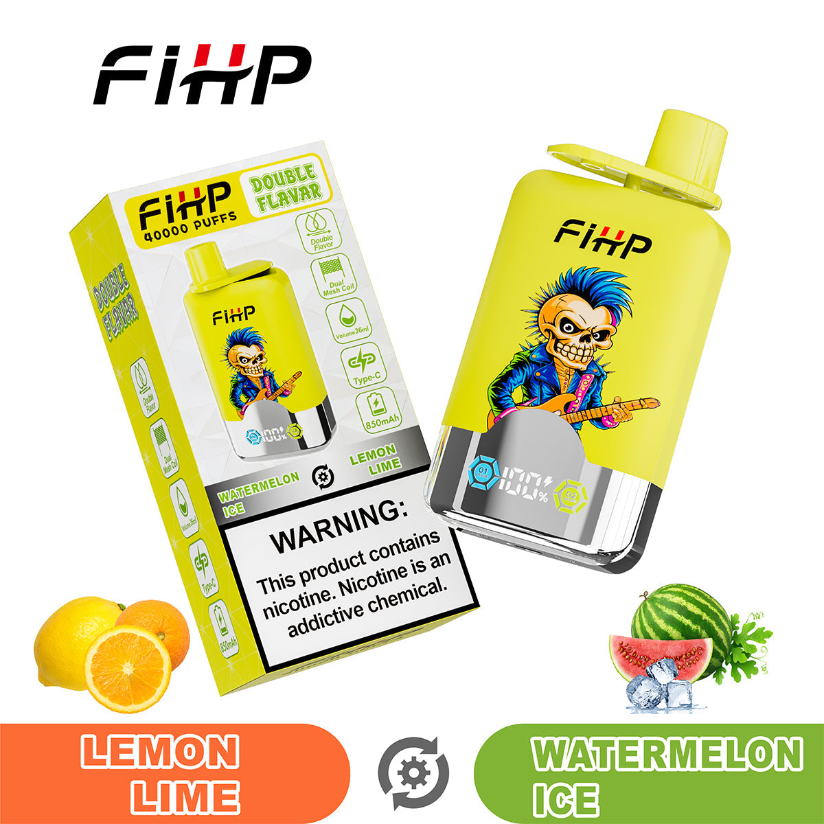 FIHP 40 000 zaciągnięć, waporyzator o podwójnym smaku