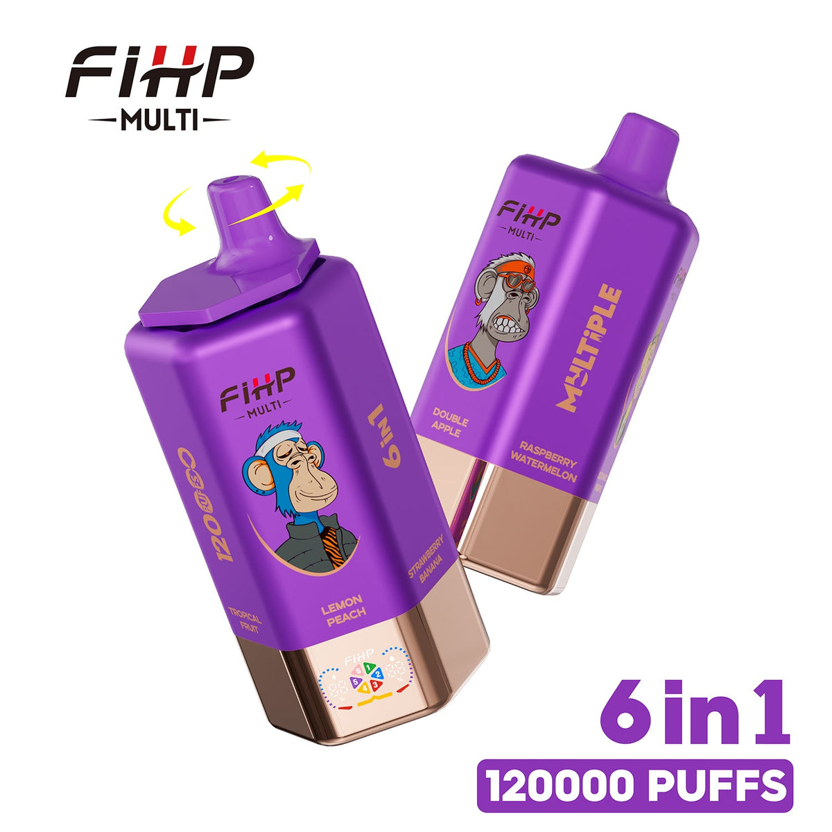 FIHP 120k Puffs 6in1 Többízű Vape (120,000 slukk)
