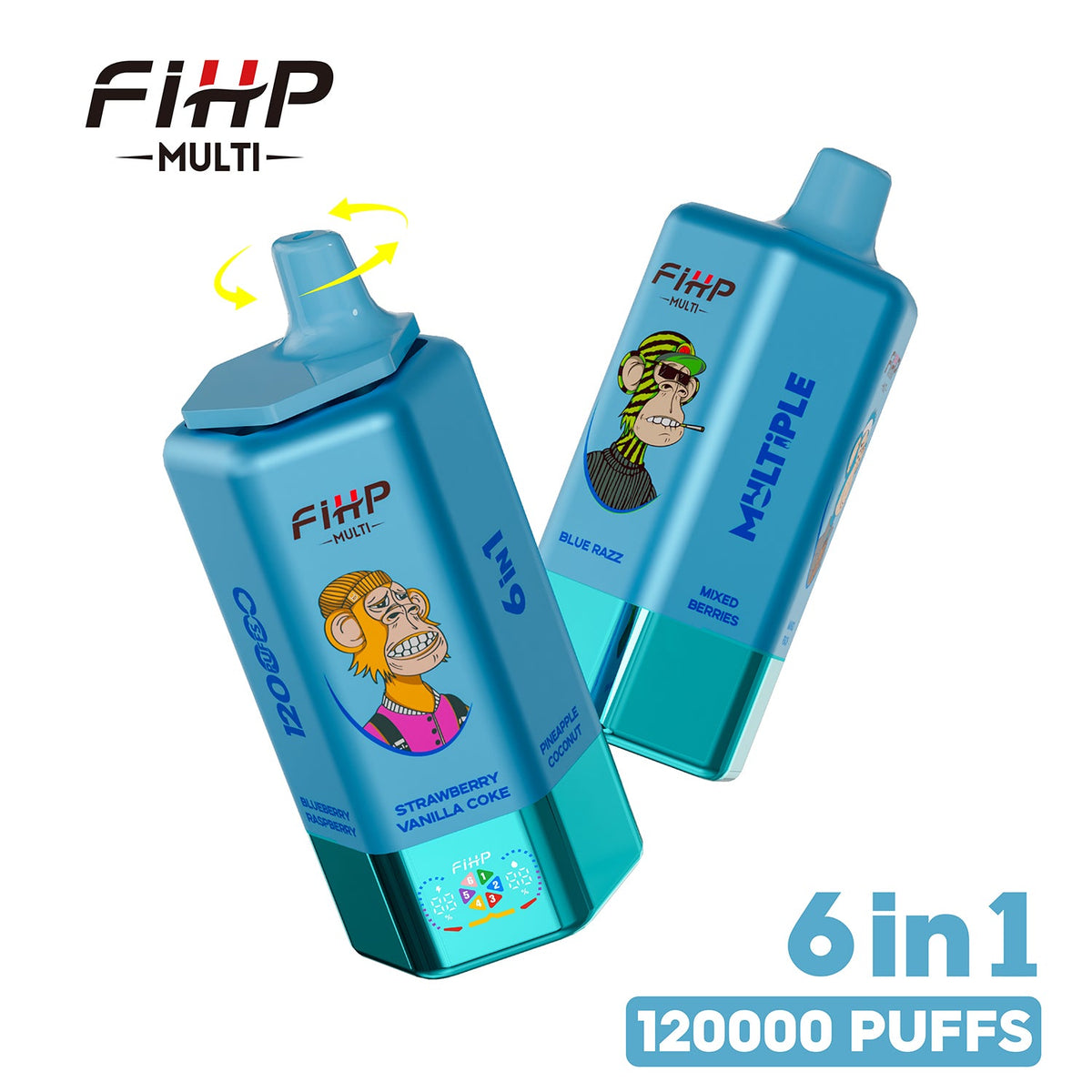 FIHP 120k Puffs 6in1 Többízű Vape (120,000 slukk)