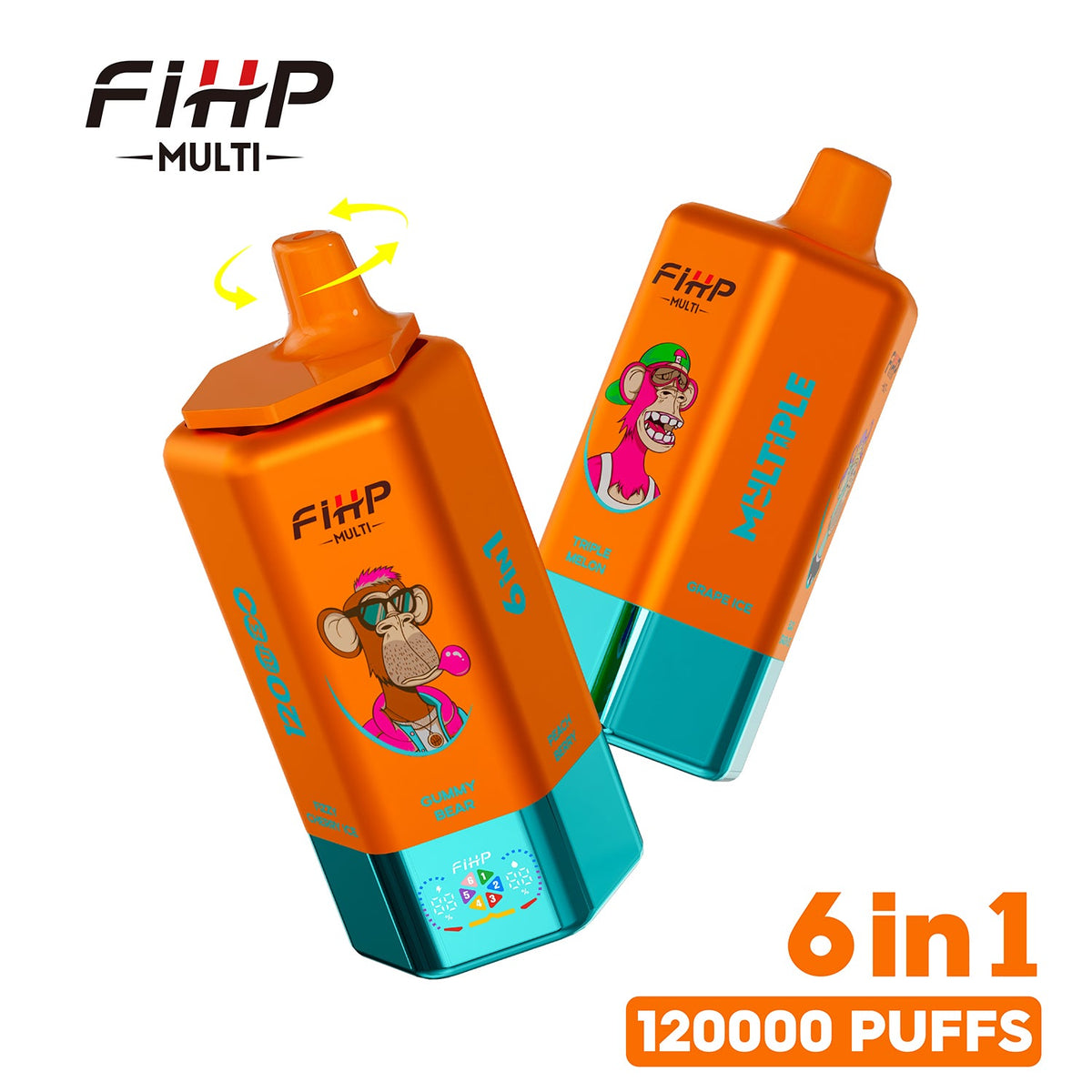 FIHP 120k Puffs 6in1 Többízű Vape (120,000 slukk)