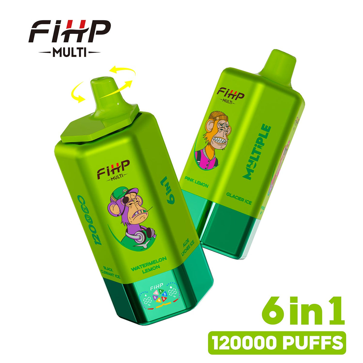 FIHP 120k Puffs 6in1 Többízű Vape (120,000 slukk)